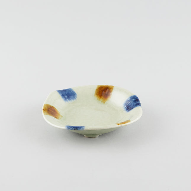 Multi-Color Artisan Oblong Shallow Bowl
