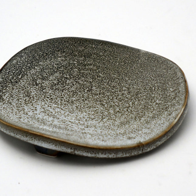 Grey Stone Glaze Artisan Round Plate