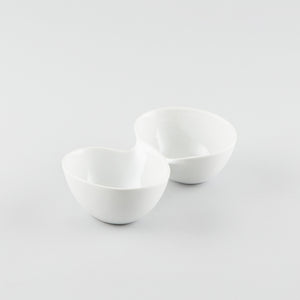 Infinity 2 Compartment Bowl - White