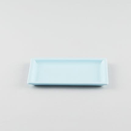 Rectangle Plate with Risen Rim - Blue (M)