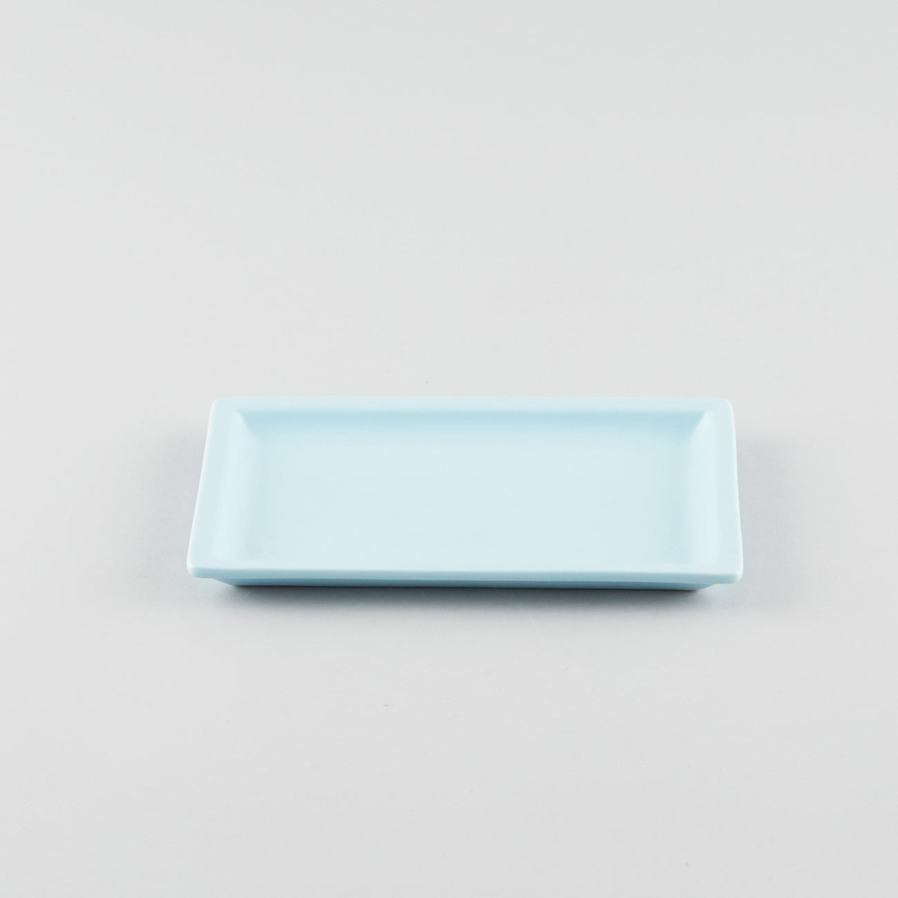 Rectangle Plate with Risen Rim - Blue (M)
