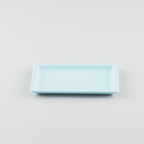 Rectangle Plate with Risen Rim - Blue (M)