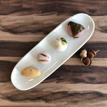 Oblong Narrow Plate - White