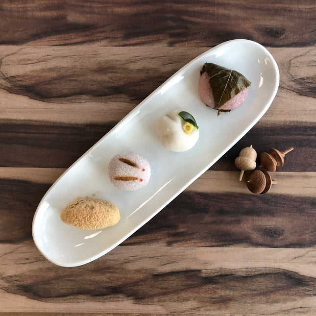 Oblong Narrow Plate - White