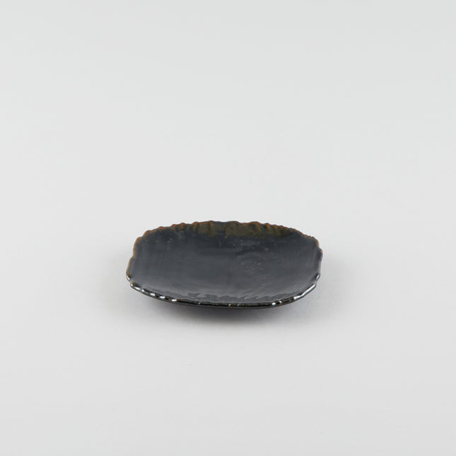 Earth Black Artisan Square Plate
