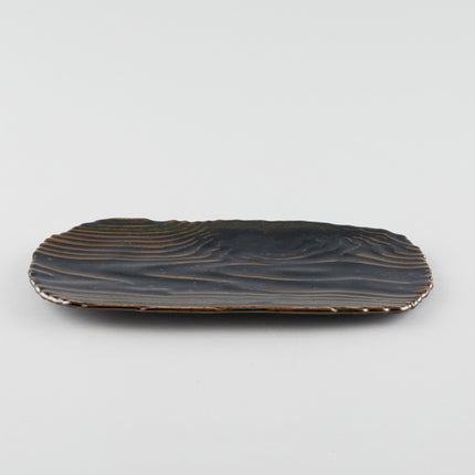 Earth Black Rounded Rectangular Plate