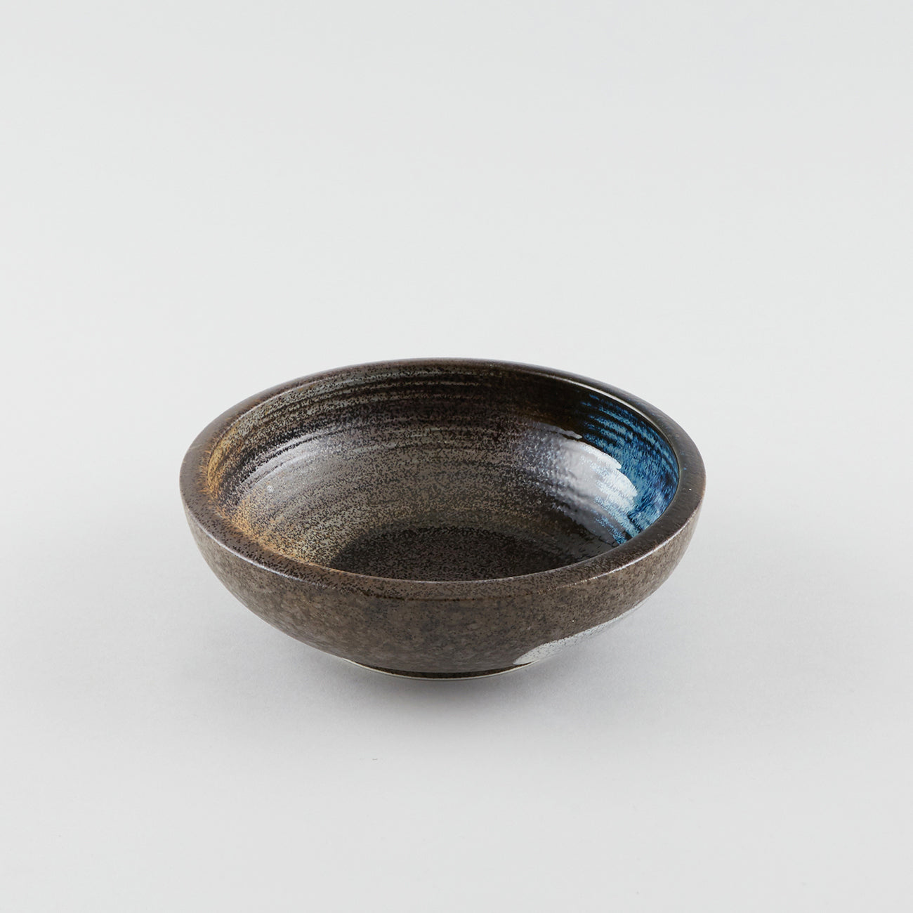 Earth Brush Browns Round Bowl