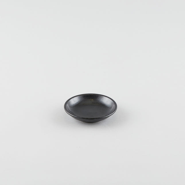Round Soy Sauce Dish - Black (L)