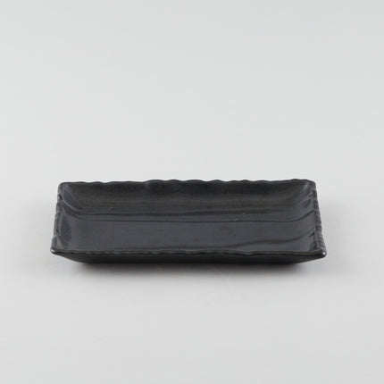 Wave Rectangle Plate - Black