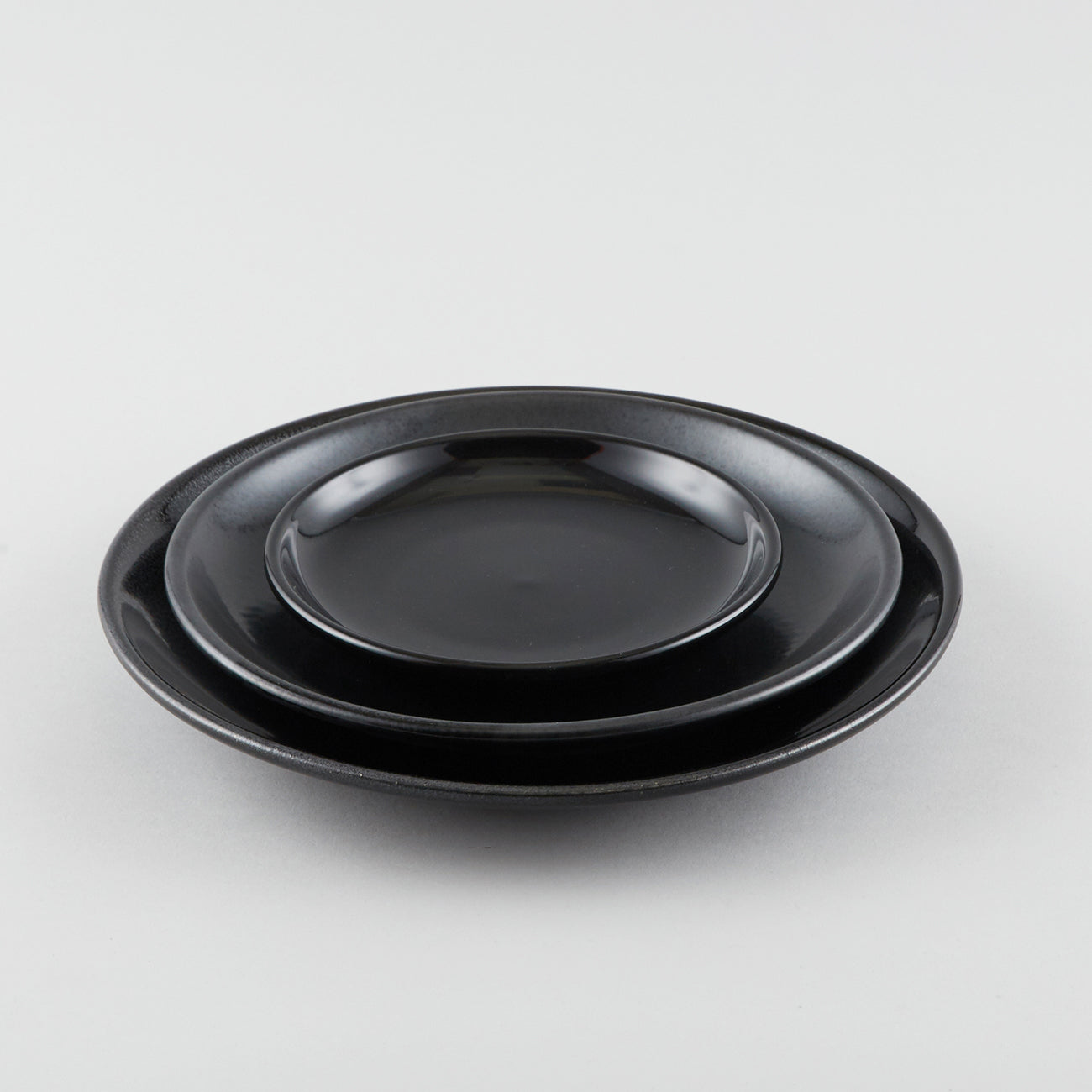Round Coupe Side Plate - Black (S)