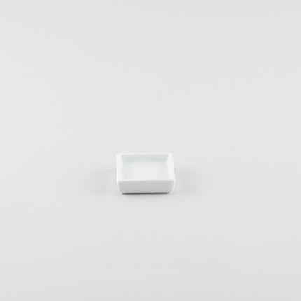 Single Square Sauce Dish - White
