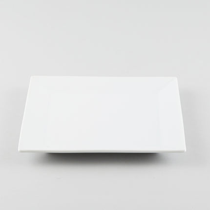Square Plate with Standard Rim - White