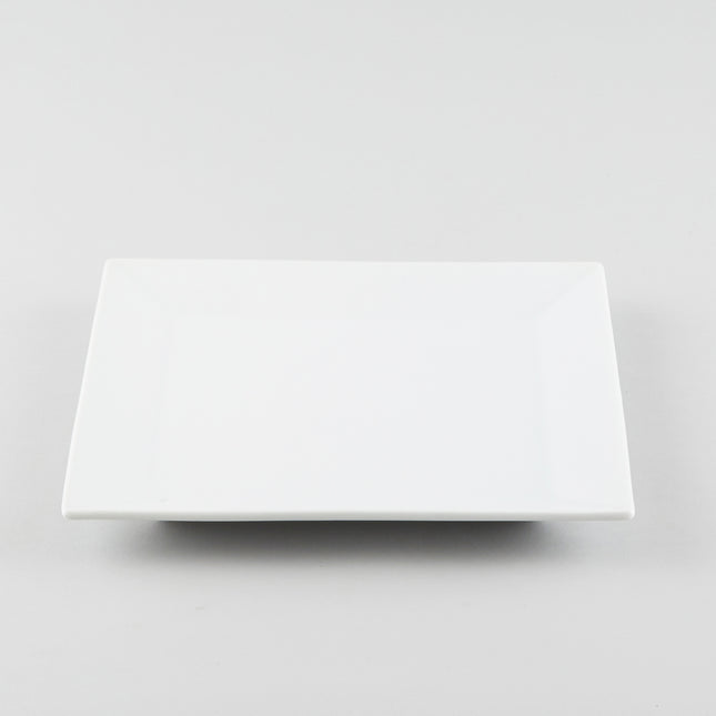 Square Plate with Standard Rim - White