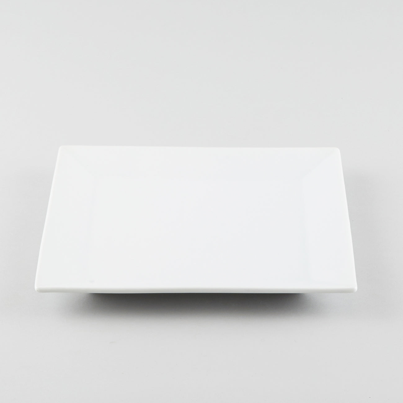 Square Plate with Standard Rim - White